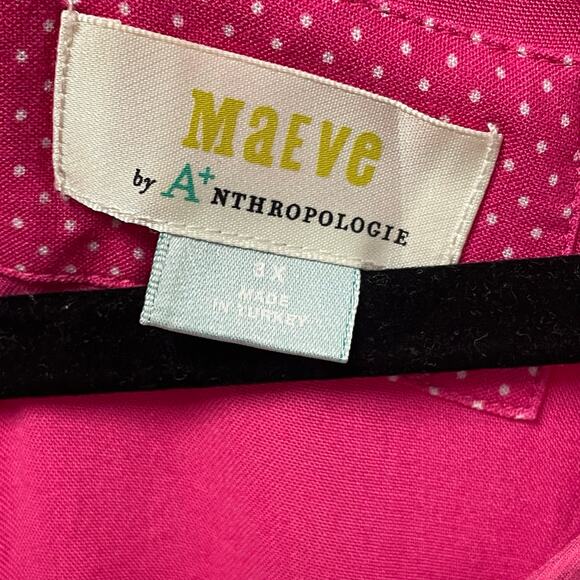 Anthropologie Maeve Marlene Tiered Sleeveless Maxi Dress Pink Womens Size 3X - Picture 4 of 6